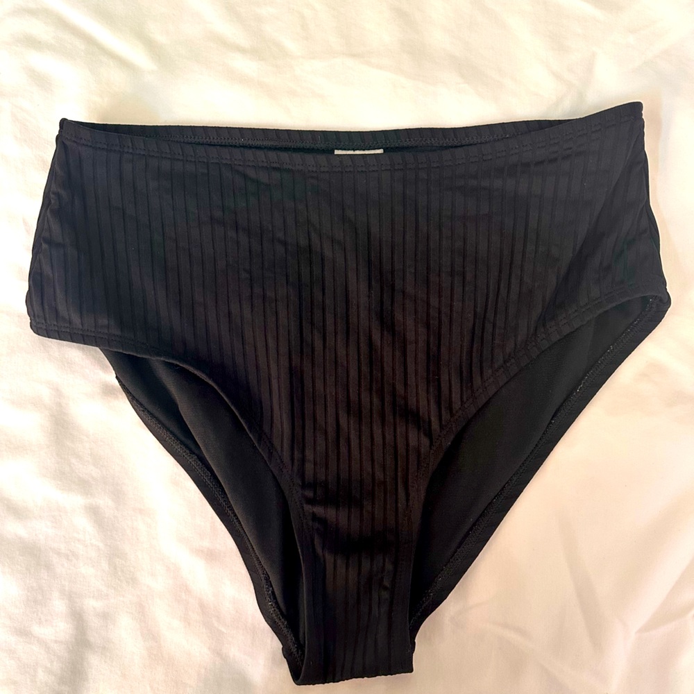 Black High-Waisted Bikini Bottom